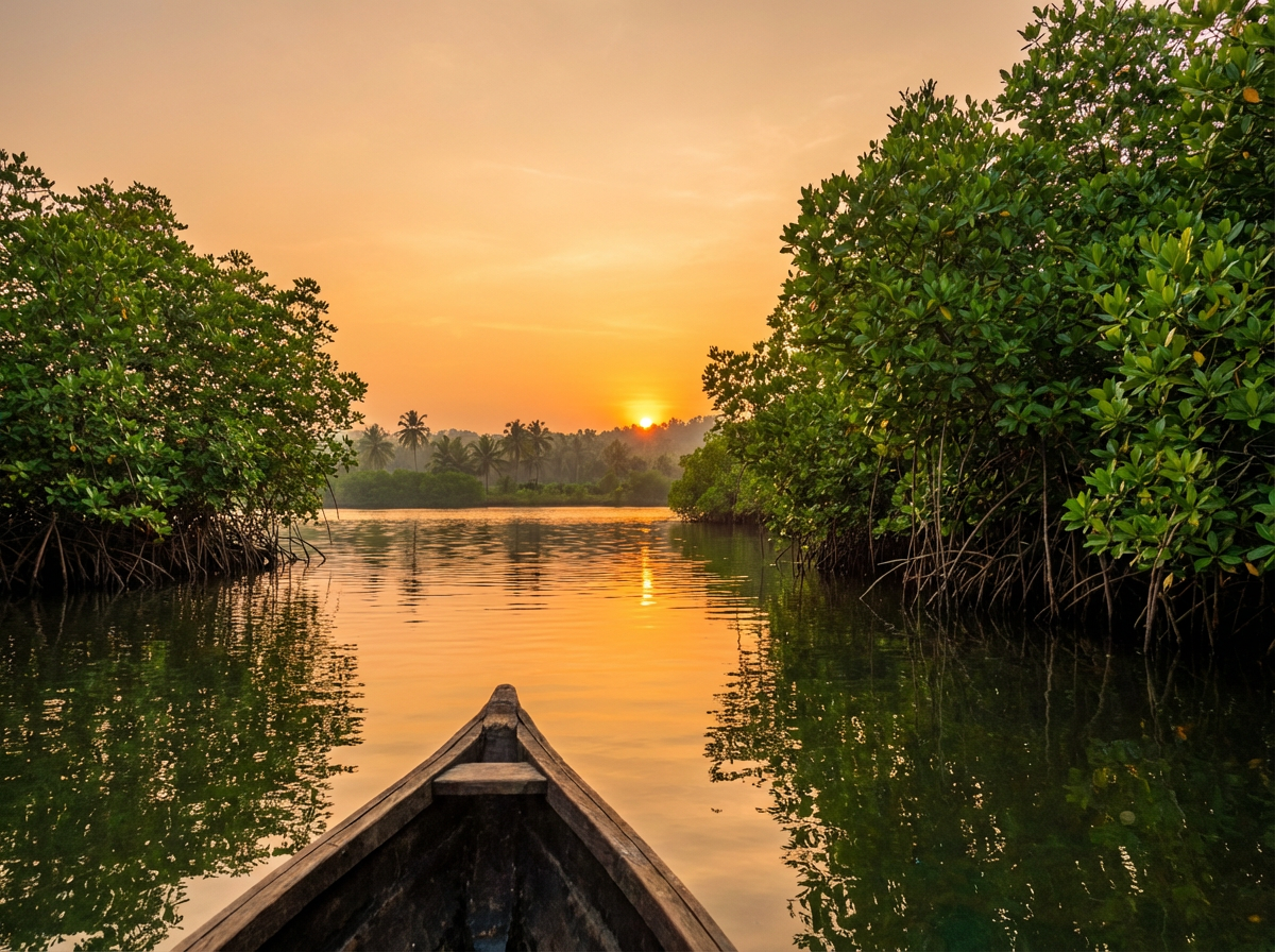 Mangrove restoration scene